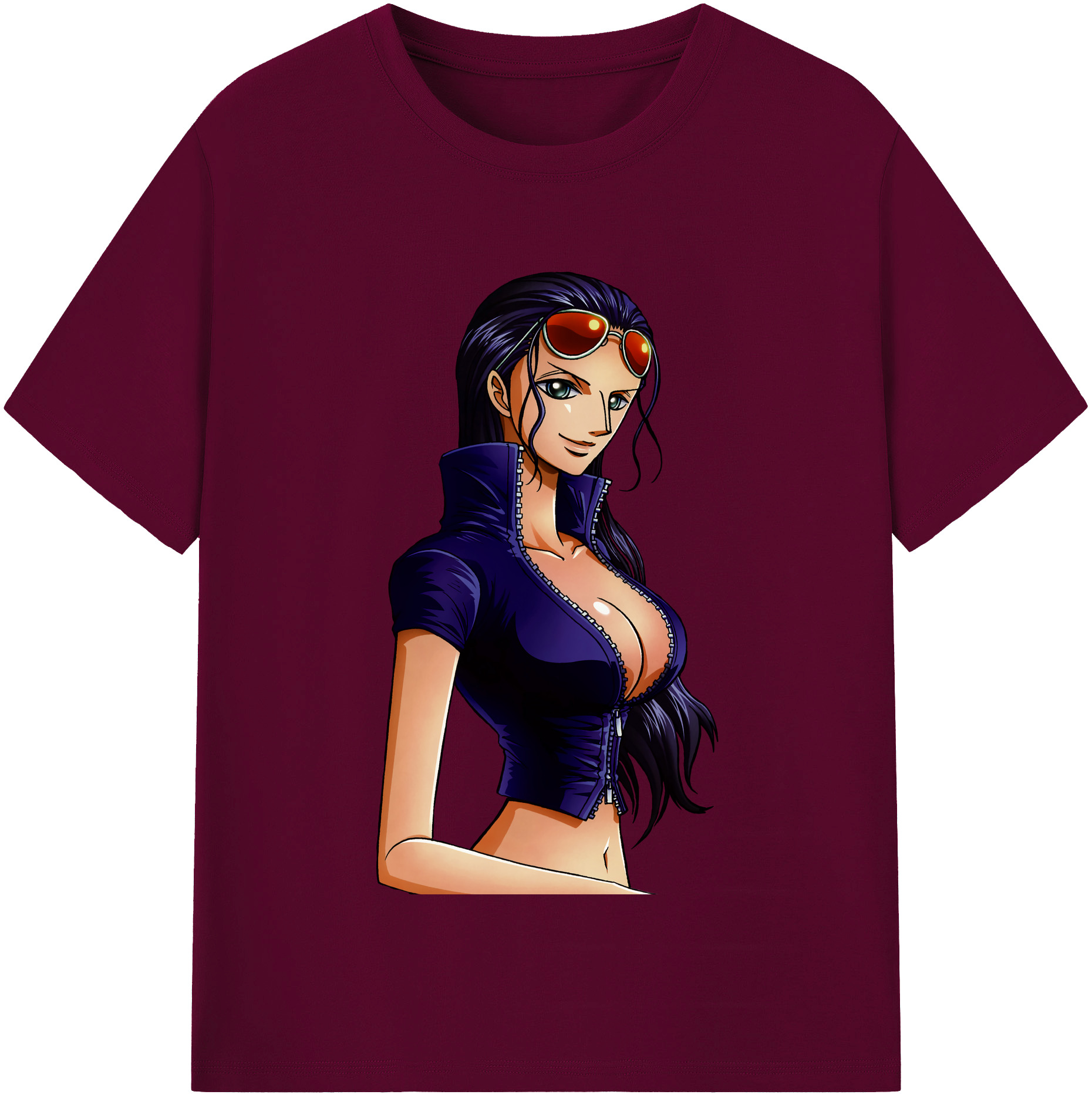 ワンピース ニコ・ロビン ONE PIECE Nico Robin レディースカジュアルプリントTシャツ（綿100％）